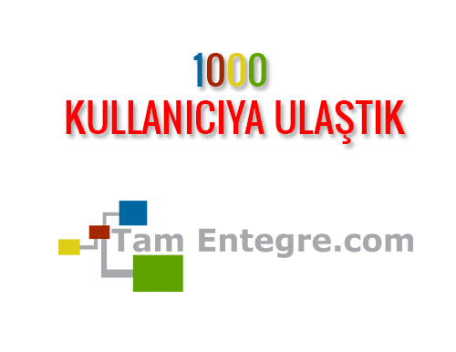 TamEntegre.com Olarak 1000 Kullanıcıya Ulaştık