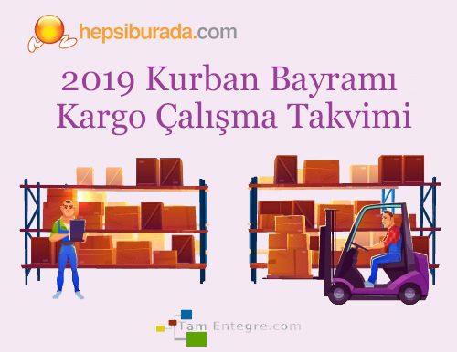 Hepsiburada 2019 Kurban Bayramı Kargo Çalışma Takvimi