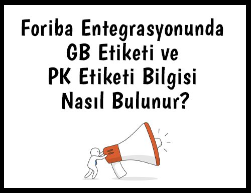 Foriba Entegrasyonunda GB Etiketi ve PK Etiketi Bilgisi Nasıl Bulunur?